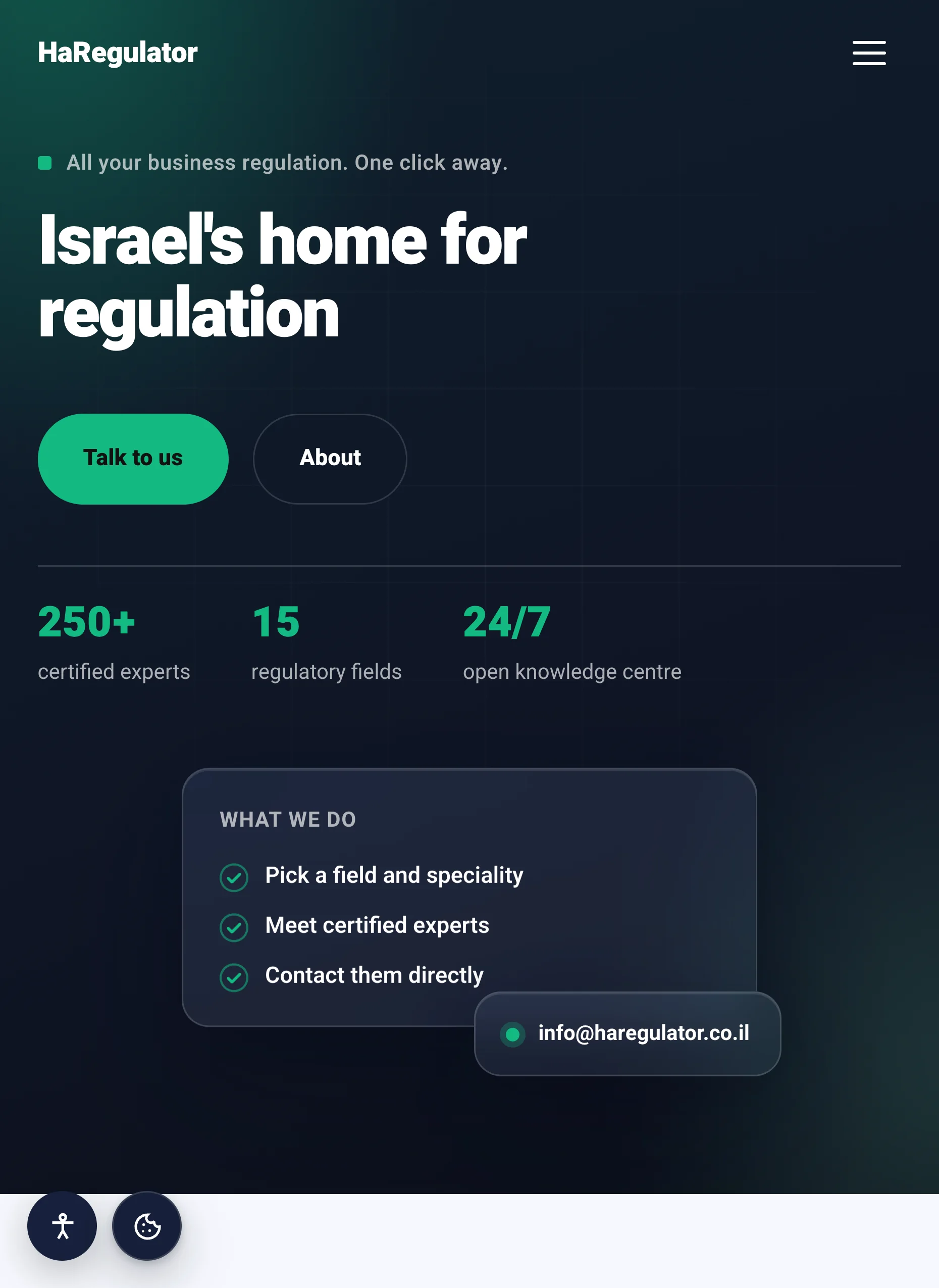 A landing page created with flipo